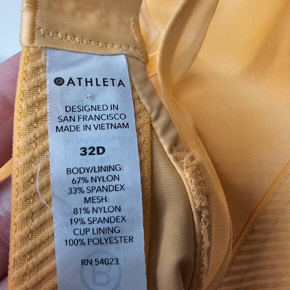 Athleta Women's Advance Bra B-G Size 32D Black & Sunset Orange Activewear Active - Picture 7 of 9
